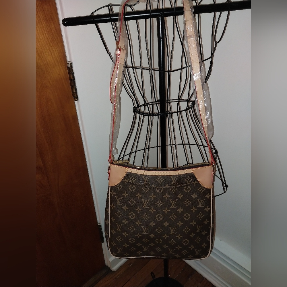 Luxury NWT Brown Monogram Crossbody Bag
